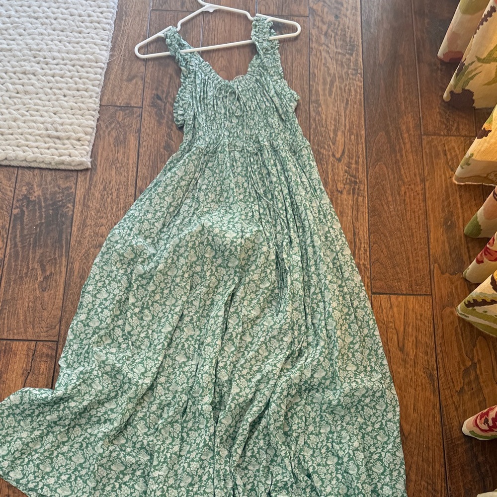 Doen Green Floral Maxi Dress
